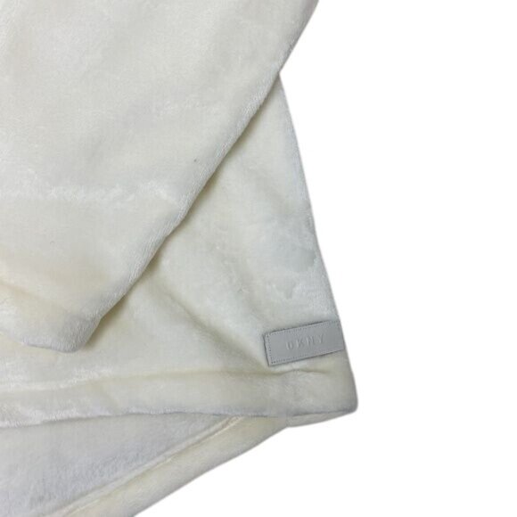 DKNY Ivory Plush Turtleneck Sweater - Picture 3 of 4